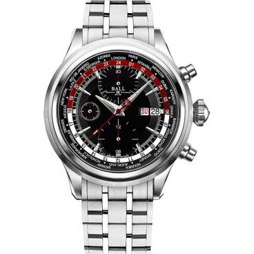 Мужские швейцарские механические наручные часы BALL CM2052D-S1J-BKRD с хронографом 1