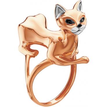 Золотое кольцо КЮЗ Дельта D110051 с черными бриллиантами 1 Золотое кольцо КЮЗ Дельта D110051 с черными бриллиантами 1