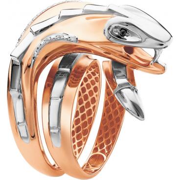 Золотое кольцо КЮЗ Дельта D110052 с бриллиантами, черными бриллиантами 1 Золотое кольцо КЮЗ Дельта D110052 с бриллиантами, черными бриллиантами 1