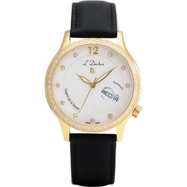 Женские швейцарские механические наручные часы L Duchen D713.21.33 1