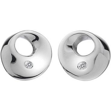 Серебряные серьги круглые Hot Diamonds DE326 с бриллиантами 1 Серебряные серьги круглые Hot Diamonds DE326 с бриллиантами 1