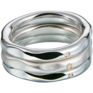 Серебряное кольцо Hot Diamonds DR060 с бриллиантами 1 Серебряное кольцо Hot Diamonds DR060 с бриллиантами 1