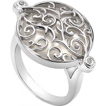Серебряный перстень Hot Diamonds DR108 с бриллиантами, перламутром 1 Серебряный перстень Hot Diamonds DR108 с бриллиантами, перламутром 1