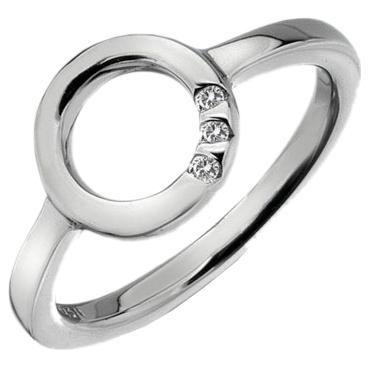 Серебряное кольцо Hot Diamonds DR150 с бриллиантами 1 Серебряное кольцо Hot Diamonds DR150 с бриллиантами 1