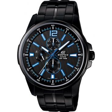 Мужские японские наручные часы Casio Edifice EF-343BK-1A 1