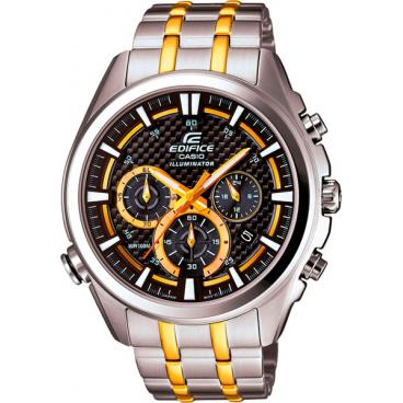 Мужские японские наручные часы Casio Edifice EFR-537SG-1A с хронографом 1