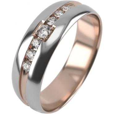 Золотое обручальное парное кольцо Graf Кольцов EK-1ZH-7BR/BK с бриллиантами 1 Золотое обручальное парное кольцо Graf Кольцов EK-1ZH-7BR/BK с бриллиантами 1