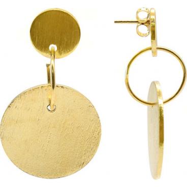 Серебряные круглые серьги Element47 by JV EP0009-gold 1 Серебряные круглые серьги Element47 by JV EP0009-gold 1