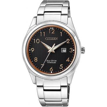 Женские японские титановые наручные часы Citizen EW2470-87F 1