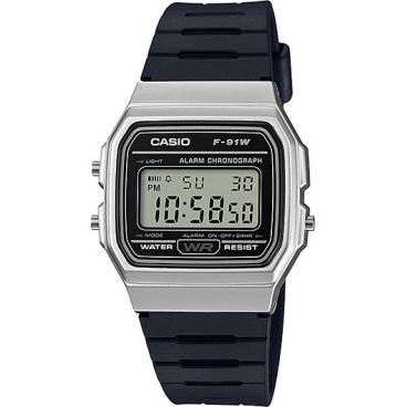 Мужские японские наручные часы Casio F-91WM-7A с хронографом 1