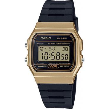 Мужские японские наручные часы Casio F-91WM-9A с хронографом 1