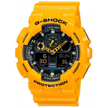 Мужские японские наручные часы Casio G-SHOCK GA-100A-9A с хронографом 1