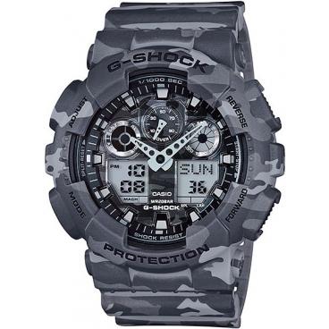 Мужские японские наручные часы Casio G-SHOCK GA-100CM-8A с хронографом 1