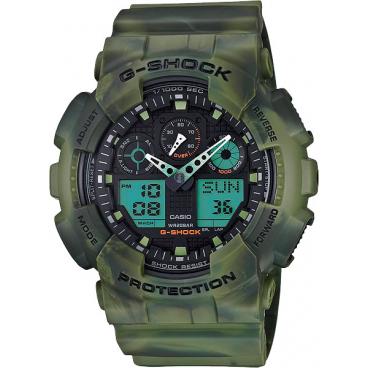 Мужские японские наручные часы Casio G-SHOCK GA-100MM-3A с хронографом 1
