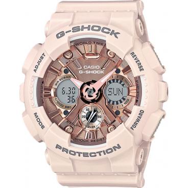 Женские японские наручные часы Casio G-SHOCK GMA-S120MF-4A с хронографом 1
