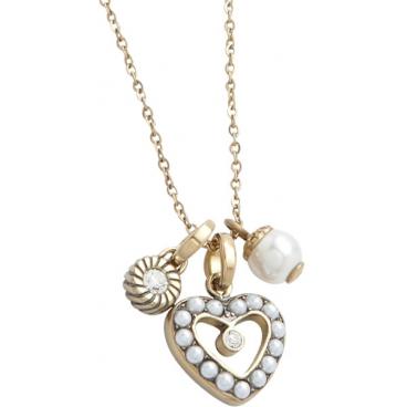 Стальной кулон Fossil JF87061040 c жемчугом 1 Стальной кулон Fossil JF87061040 c жемчугом 1