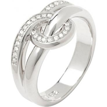 Серебряное кольцо Fossil JFS00106040 с кристаллами 1 Серебряное кольцо Fossil JFS00106040 с кристаллами 1