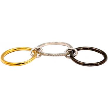 Серебряное кольцо тринити Catena K.M-001_c с фианитами 1 Серебряное кольцо тринити Catena K.M-001_c с фианитами 1