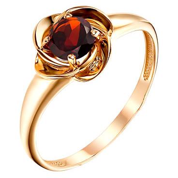 Золотое кольцо Ювелирные Традиции, изделие K120-4214GR с гранатом 1 Золотое кольцо Ювелирные Традиции, изделие K120-4214GR с гранатом 1