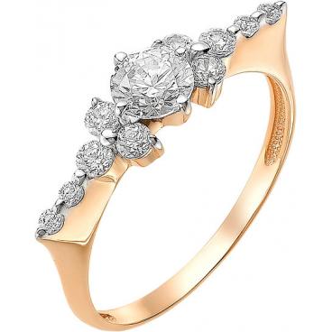 Золотое кольцо Ювелирные Традиции K132-2980SV с кристаллами Swarovski 1 Золотое кольцо Ювелирные Традиции K132-2980SV с кристаллами Swarovski 1