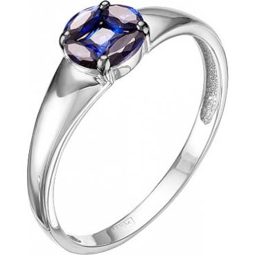 Кольцо из белого золота Ювелирные Традиции K215-4044S с сапфирами 1 Кольцо из белого золота Ювелирные Традиции K215-4044S с сапфирами 1