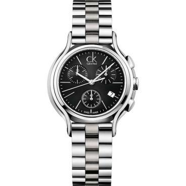 Женские швейцарские наручные часы Calvin Klein K2U29141 с хронографом 1