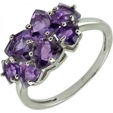 Серебряное кольцо Ювелирные Традиции K620-1363AM с аметистами 1 Серебряное кольцо Ювелирные Традиции K620-1363AM с аметистами 1