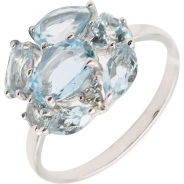 Серебряное кольцо Ювелирные Традиции K620-1365T с топазами 1 Серебряное кольцо Ювелирные Традиции K620-1365T с топазами 1