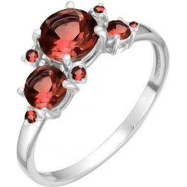 Серебряное кольцо Ювелирные Традиции K620-1373Gr с гранатами 1 Серебряное кольцо Ювелирные Традиции K620-1373Gr с гранатами 1