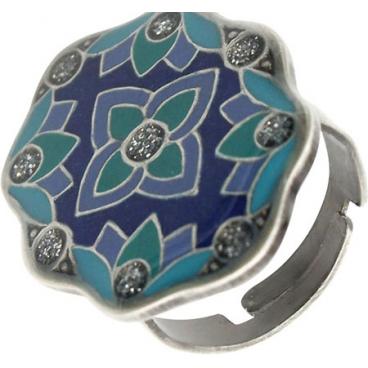 Кольцо Clara Bijoux K76371-BL с эмалью, кристаллами 1 Кольцо Clara Bijoux K76371-BL с эмалью, кристаллами 1