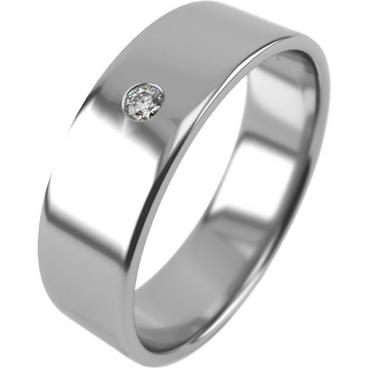 Обручальное кольцо из белого золота Graf Кольцов KBR-5.5/b с бриллиантом 1 Обручальное кольцо из белого золота Graf Кольцов KBR-5.5/b с бриллиантом 1