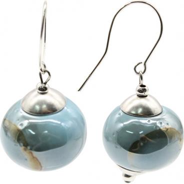 Серьги шарики By Dziubeka KC0012-BL/BR 1 Серьги шарики By Dziubeka KC0012-BL/BR 1