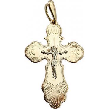 Золотой православный крест с распятием Ювелирные Традиции KR100-3940 1 Золотой православный крест с распятием Ювелирные Традиции KR100-3940 1
