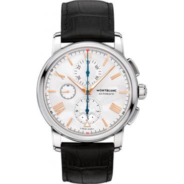 Мужские швейцарские механические наручные часы Montblanc MB114855 с хронографом 1