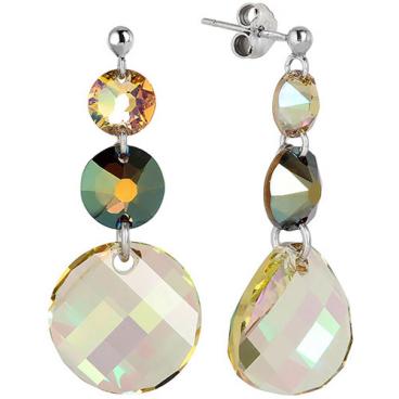 Серебряные длинные серьги Monella MOE055 с кристаллами Swarovski 1 Серебряные длинные серьги Monella MOE055 с кристаллами Swarovski 1