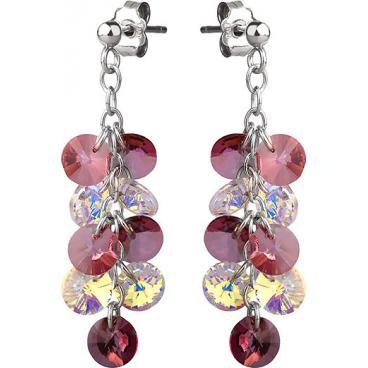 Серебряные длинные серьги Monella MOE335 с кристаллами Swarovski 1 Серебряные длинные серьги Monella MOE335 с кристаллами Swarovski 1