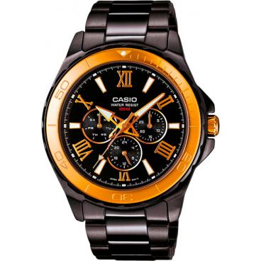 Мужские японские наручные часы Casio MTD-1075BK-1A9 1