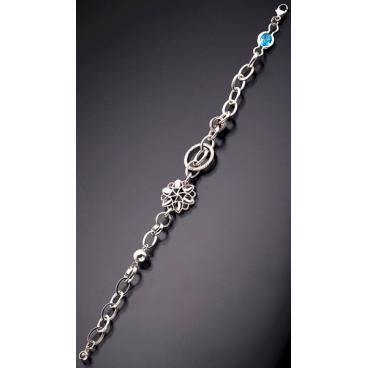 Серебряный браслет цепь Catena N-1023_c с фианитами 1 Серебряный браслет цепь Catena N-1023_c с фианитами 1