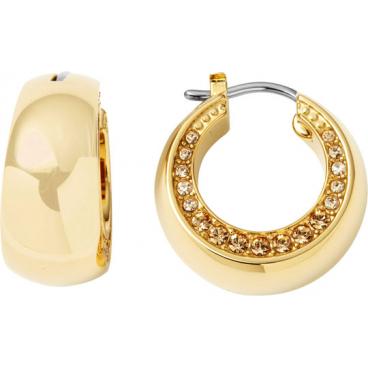 Стальные серьги круглые DKNY NJ1794040 с кристаллами 1 Стальные серьги круглые DKNY NJ1794040 с кристаллами 1