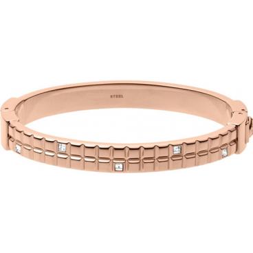 Белый женский стальной жесткий браслет DKNY NJ2109791 с кристаллами 1 Белый женский стальной жесткий браслет DKNY NJ2109791 с кристаллами 1