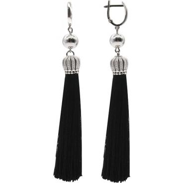 Серебряные длинные серьги Фабрика Ф NK11-R 1 Серебряные длинные серьги Фабрика Ф NK11-R 1