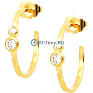 Стальные серьги полукольца Nina Ricci NR-70152740108000 с цирконием 1 Стальные серьги полукольца Nina Ricci NR-70152740108000 с цирконием 1