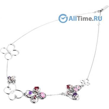 Серебряное колье цепь с подвесками Nina Ricci NR-70174331105048 с цирконием, ювелирным стеклом 1 Серебряное колье цепь с подвесками Nina Ricci NR-70174331105048 с цирконием, ювелирным стеклом 1