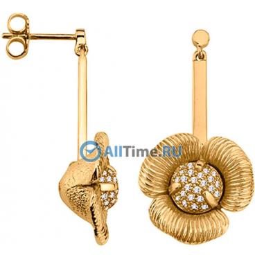 Стальные серьги Nina Ricci NR-70236030108000 с цирконием 1 Стальные серьги Nina Ricci NR-70236030108000 с цирконием 1