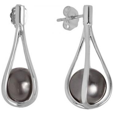 Серебряные серьги Nina Ricci NR-70246711115000 с жемчугом 1 Серебряные серьги Nina Ricci NR-70246711115000 с жемчугом 1