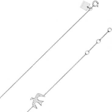 Серебряный браслет цепь Nina Ricci NR-70258391108180 с цирконием 1 Серебряный браслет цепь Nina Ricci NR-70258391108180 с цирконием 1