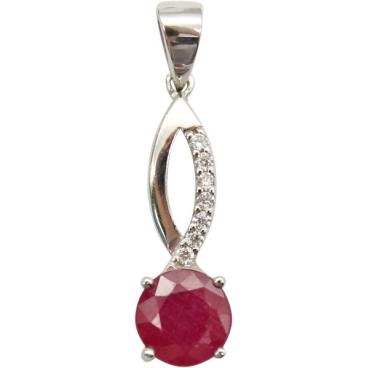 Серебряный кулон Митра Ювелир P-1014-RU c рубином, фианитом 1 Серебряный кулон Митра Ювелир P-1014-RU c рубином, фианитом 1