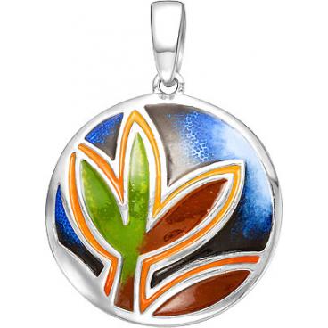 Серебряный кулон Ювелирные Традиции P6110-3336 c эмалью 1 Серебряный кулон Ювелирные Традиции P6110-3336 c эмалью 1