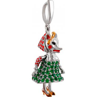 Серебряный кулон СБ Золото PK-26/03555 c эмалью, фианитом 1 Серебряный кулон СБ Золото PK-26/03555 c эмалью, фианитом 1