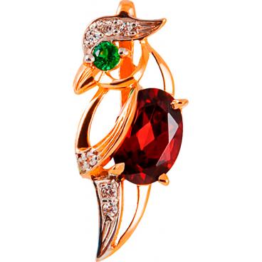 Детский золотой кулон СБ Золото PK-26/33490 c аметистом, фианитом 1 Детский золотой кулон СБ Золото PK-26/33490 c аметистом, фианитом 1